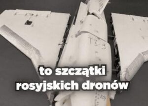 Туск показав рештки збитих російських дронів