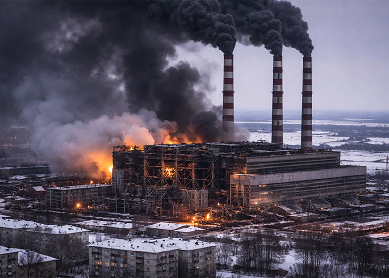 Внаслідок атаки РФ зупинилася Бурштинська ТЕС